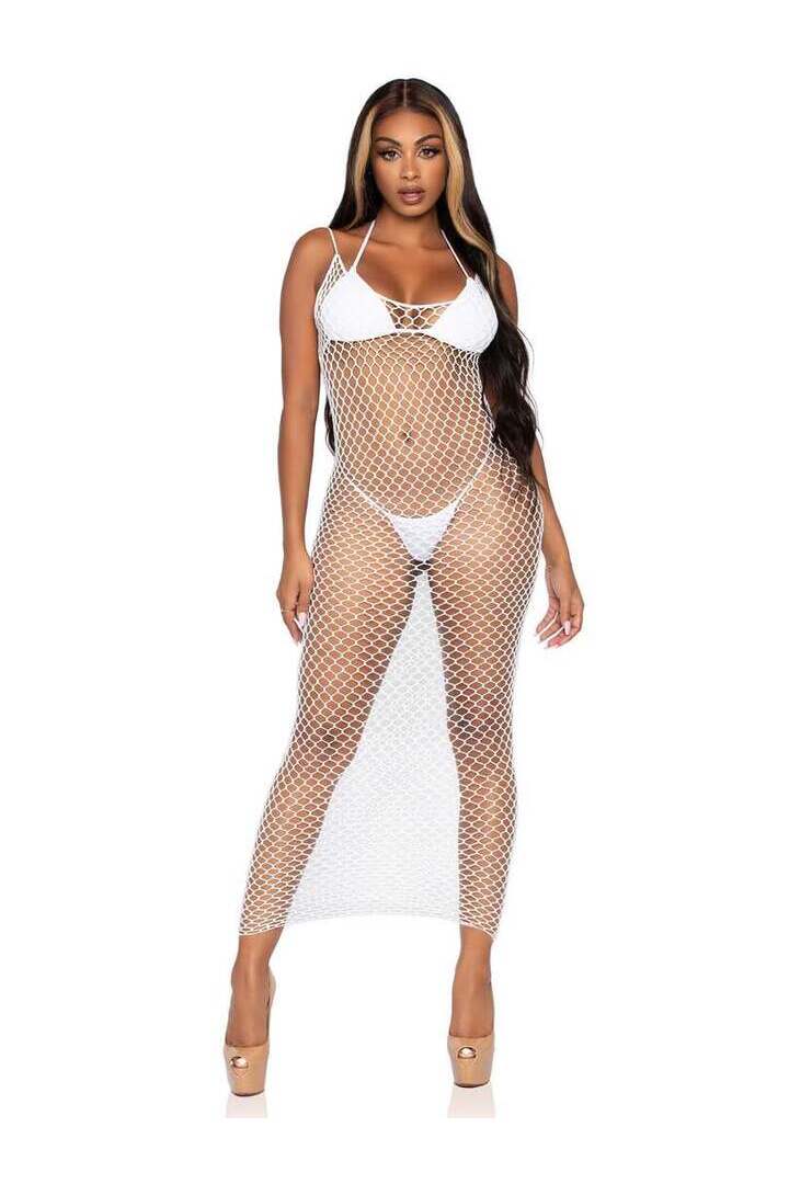 Leg Avenue Never Enough Backless Maxi Dress in One Size 4