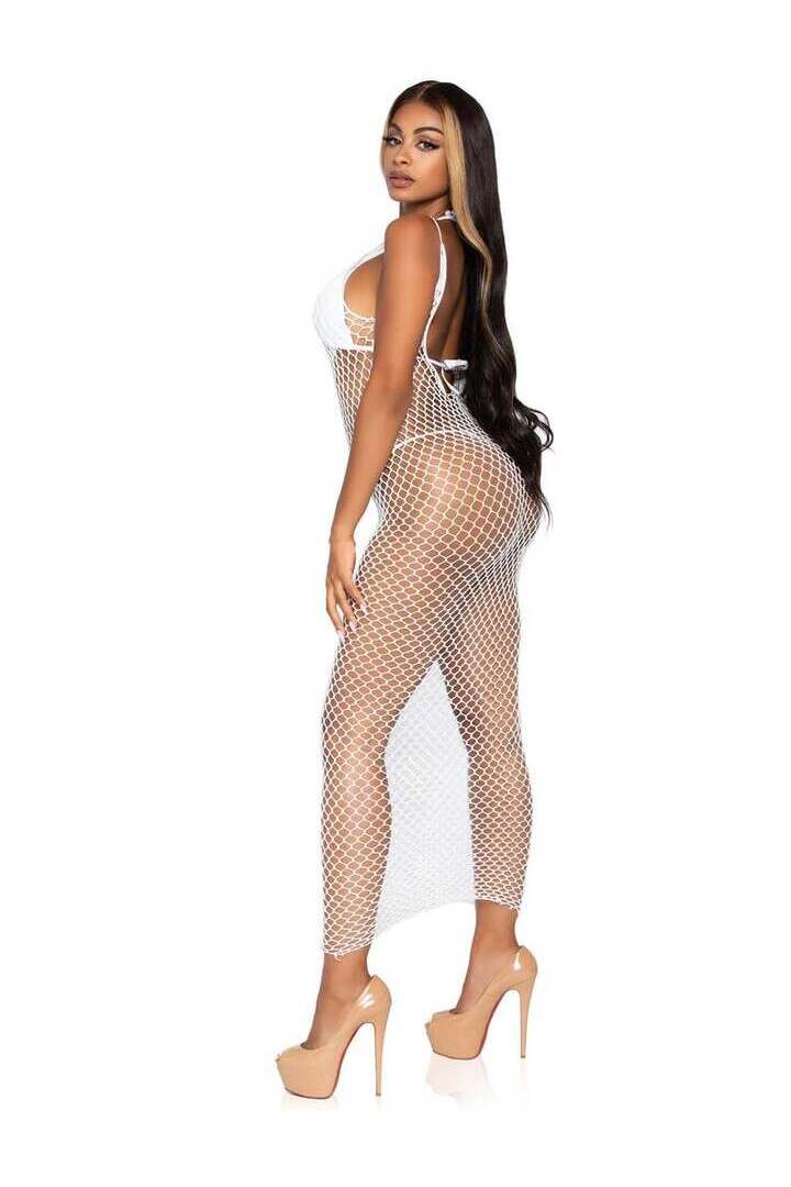 Leg Avenue Never Enough Backless Maxi Dress in One Size 5