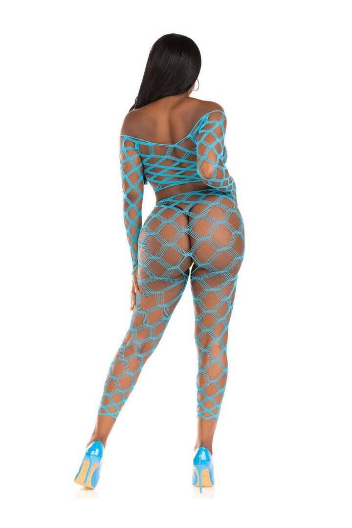 Leg Avenue Never Say Never Crop Top and Tights Set in One Size 15