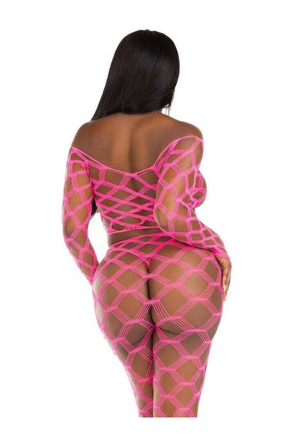 Leg Avenue Never Say Never Crop Top and Tights Set in One Size 2
