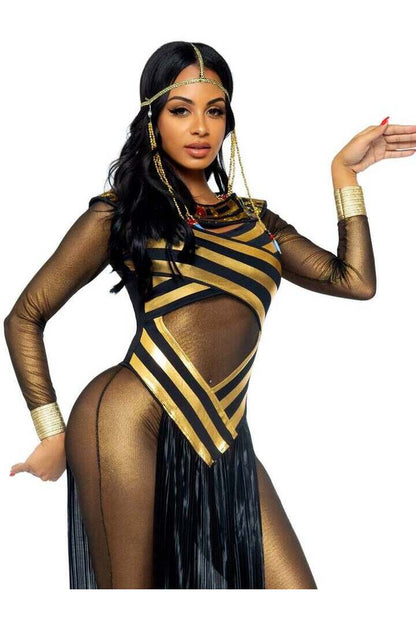 Leg Avenue Nile Queen Catsuit Costume in Gold/Black 2
