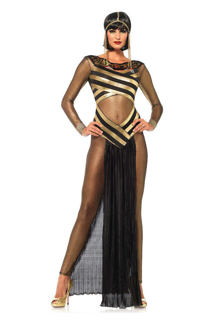 Leg Avenue Nile Queen Catsuit Costume in Gold/Black 9