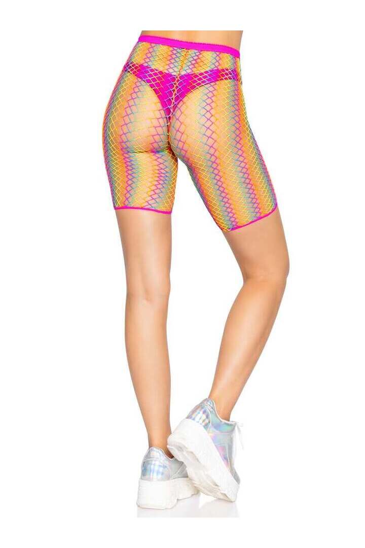 Leg Avenue Ombre Rainbow Biker Shorts Rainbow in One Size 1