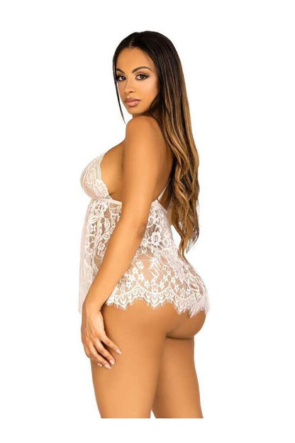 Leg Avenue On My Mind Lace Babydoll Set 2