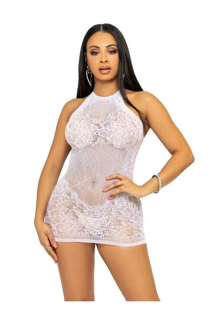 Leg Avenue One In A Million Rhinestone Lace Dress in One Size 4