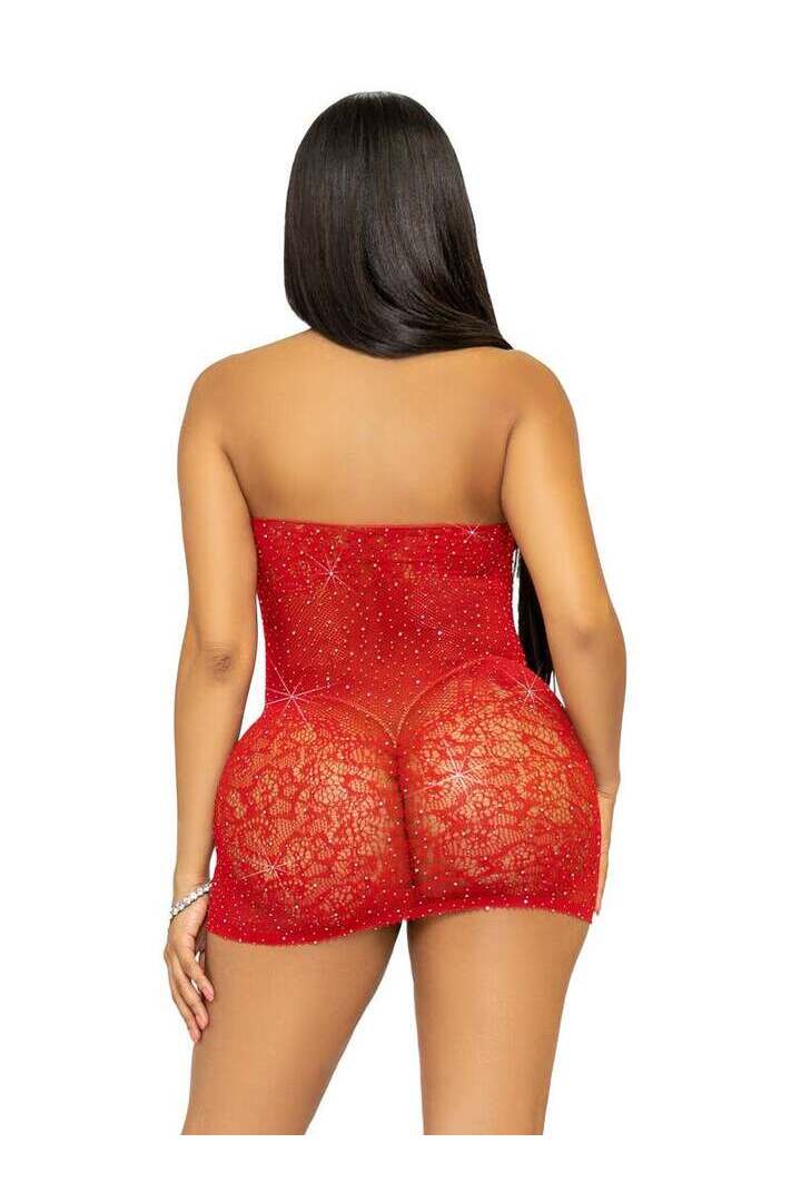 Leg Avenue One In A Million Rhinestone Lace Dress in One Size 9