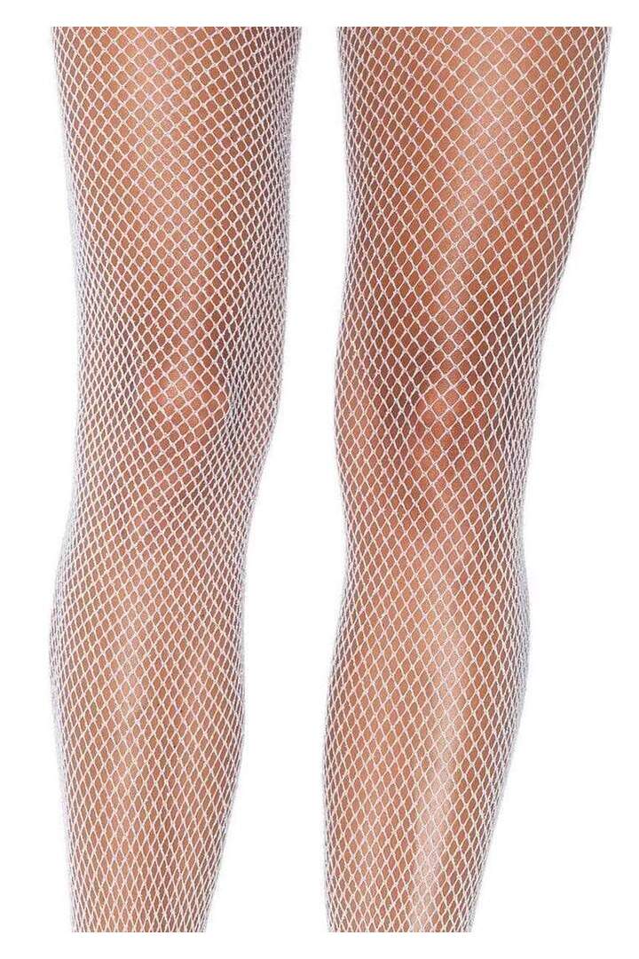 Leg Avenue Paisley Glitter Fishnet Tights in One Size 5