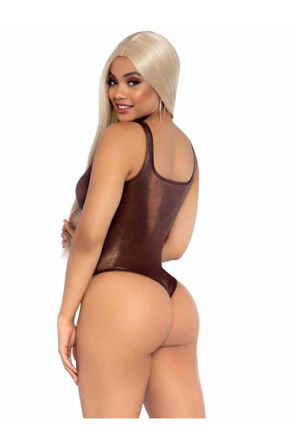 Leg Avenue Party Girl Shimmer Thong Bodysuit 6