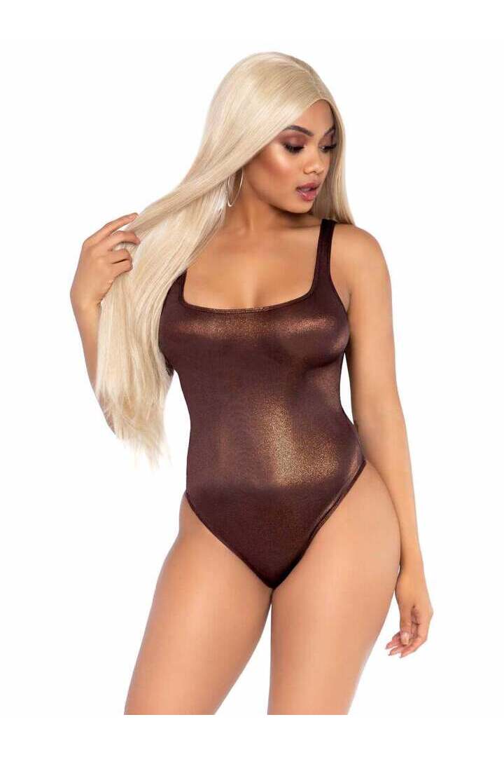 Leg Avenue Party Girl Shimmer Thong Bodysuit 7