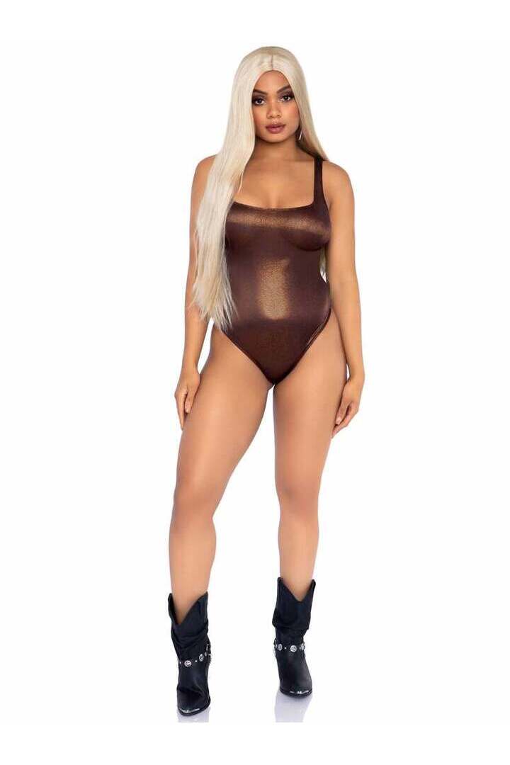 Leg Avenue Party Girl Shimmer Thong Bodysuit 8