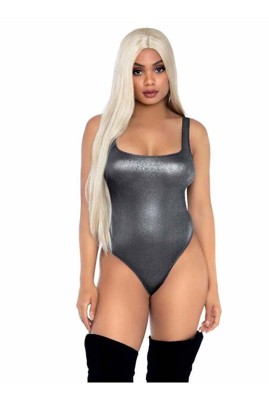 Leg Avenue Party Girl Shimmer Thong Bodysuit 