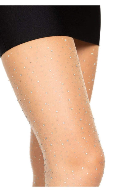 Leg Avenue Petra Sheer Rhinestone Pantyhose in One Size  5
