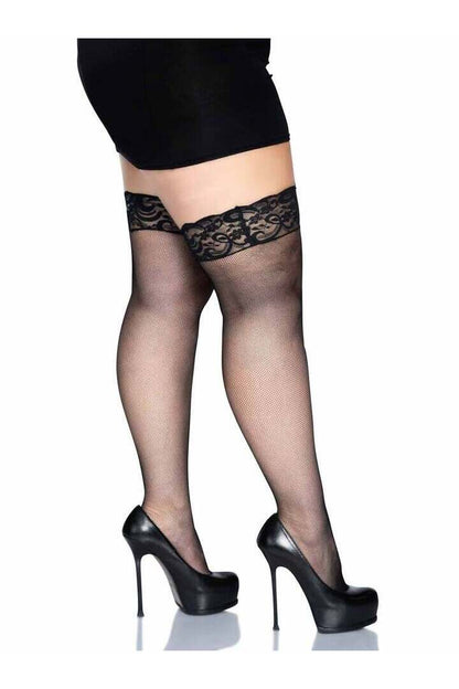 Leg Avenue Pia Plus Micro Net Thigh Highs in 1X/2X 2