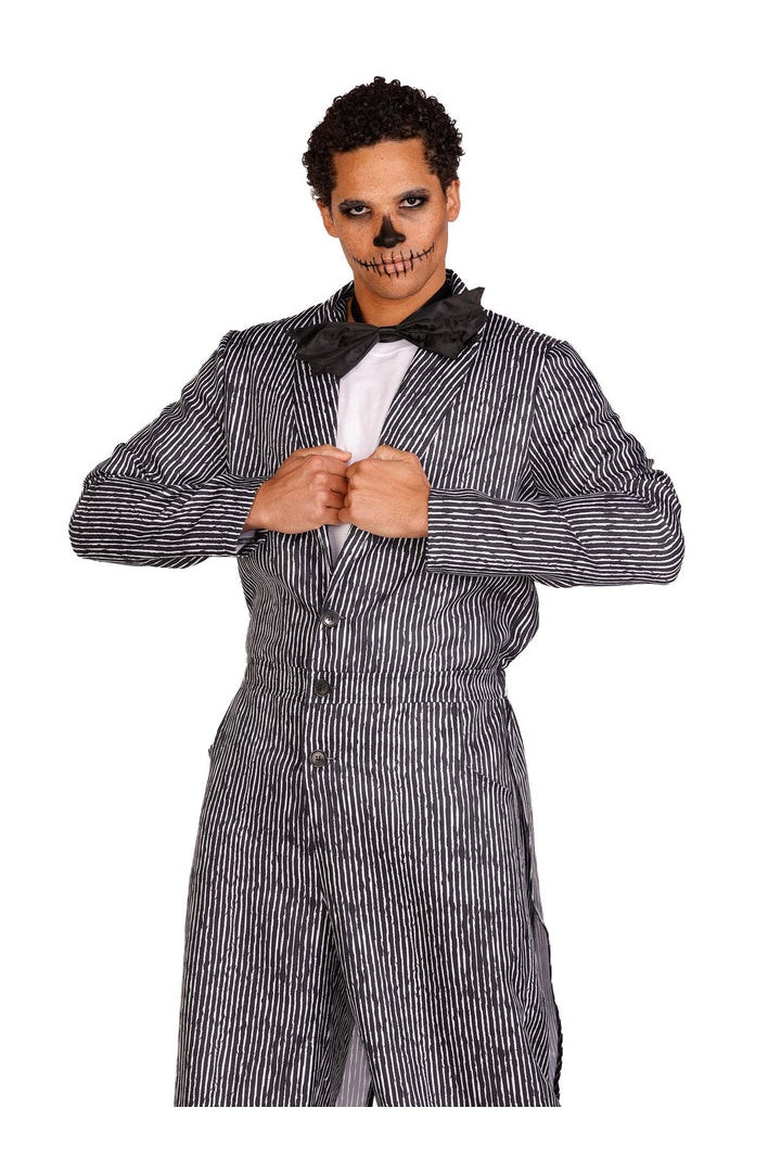 Leg Avenue Pinstriped Tux Costume Black/White  5