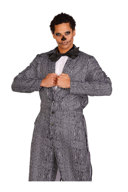 Leg Avenue Pinstriped Tux Costume Black/White  5