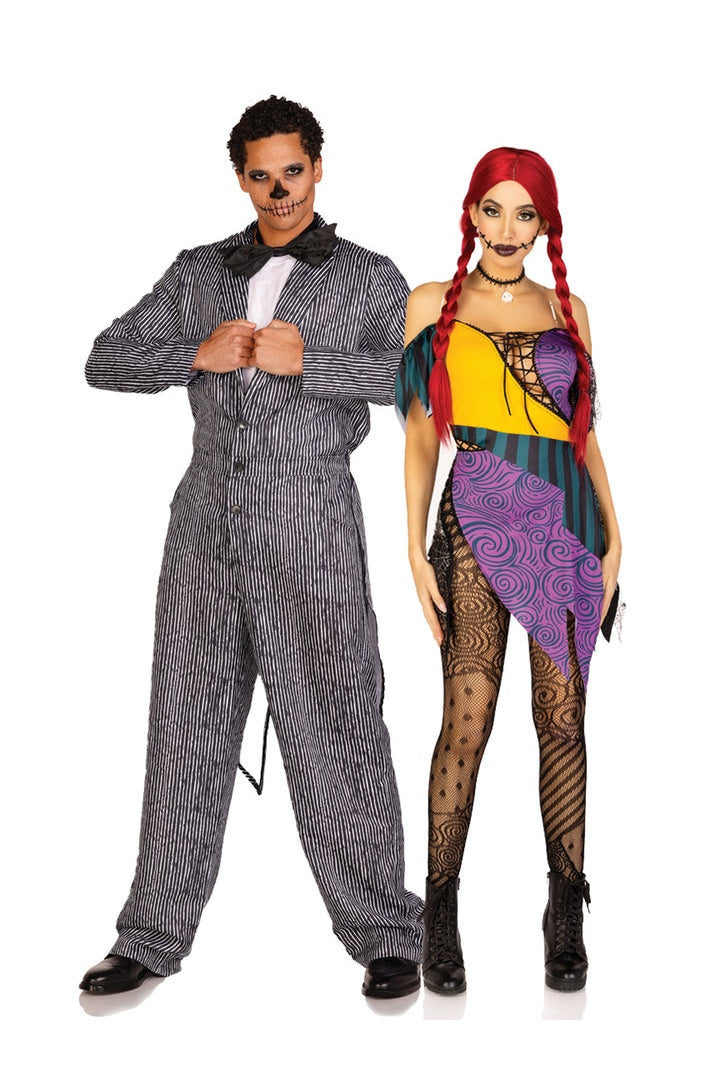 Leg Avenue Pinstriped Tux Costume Black/White 