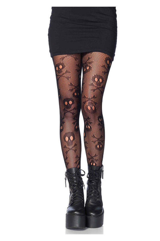 Leg Avenue Pirate Booty Fishnet Pantyhose Black in One Size 