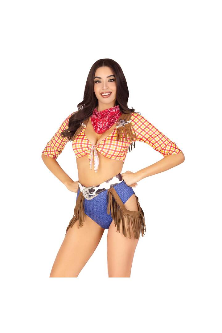 Leg Avenue Playful Cowgirl Costume Yellow 3