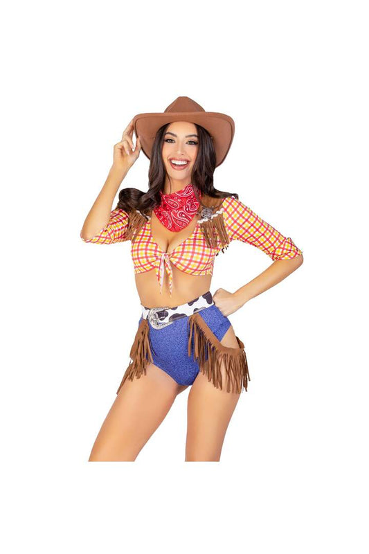 Leg Avenue Playful Cowgirl Costume Yellow 