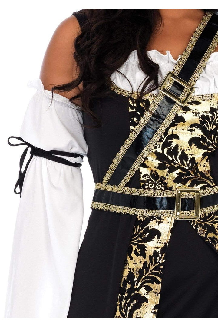Leg Avenue Plus Black Sea Buccaneer Costume Black/Gold  3