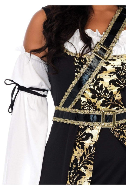 Leg Avenue Plus Black Sea Buccaneer Costume Black/Gold  3
