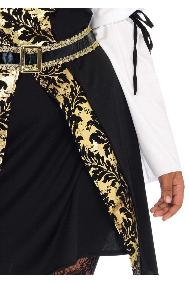 Leg Avenue Plus Black Sea Buccaneer Costume Black/Gold  4