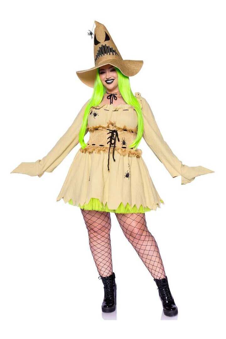 Leg Avenue Plus Bugged Out Baddie Costume in Tan 3