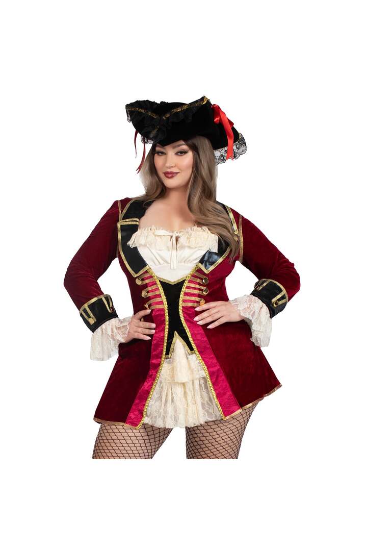 Leg Avenue Plus Captivating Captain Pirate Costume Multicolor 3