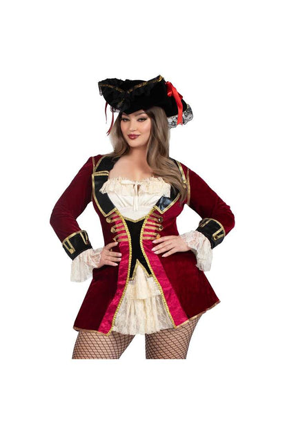 Leg Avenue Plus Captivating Captain Pirate Costume Multicolor 3