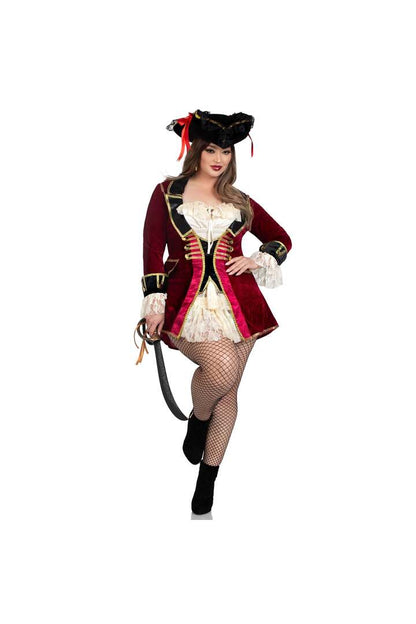 Leg Avenue Plus Captivating Captain Pirate Costume Multicolor 4