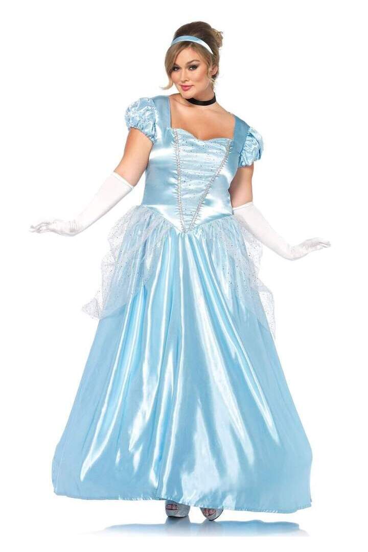 Leg Avenue Plus Classic Cinderella Costume in Blue 2