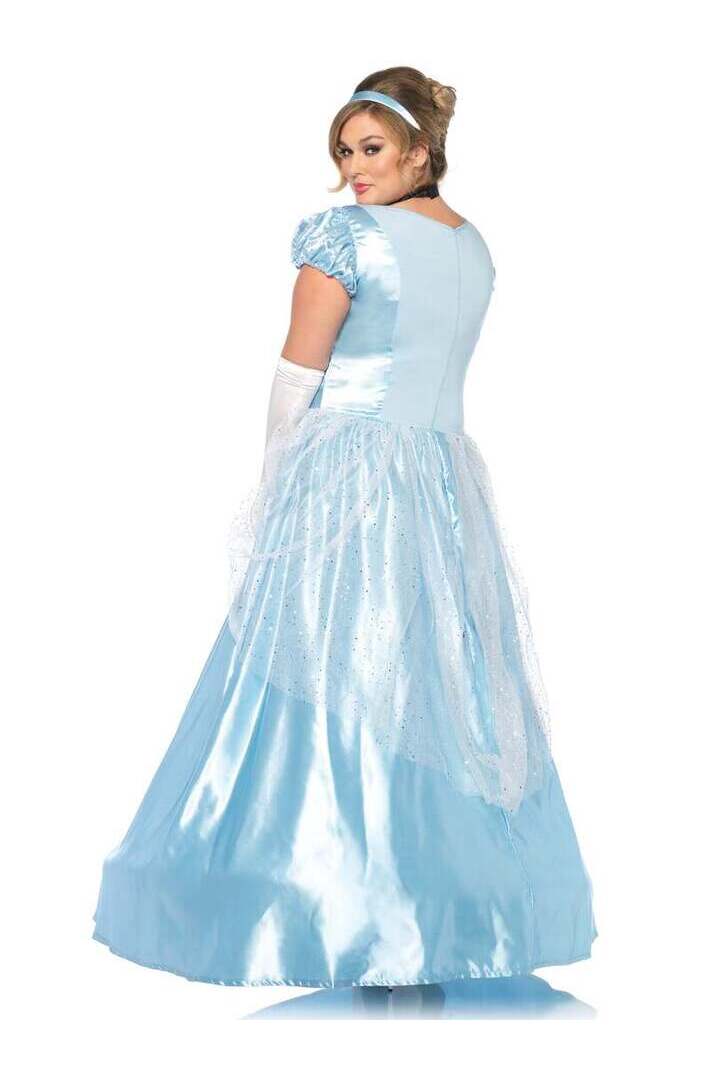Leg Avenue Plus Classic Cinderella Costume in Blue 3