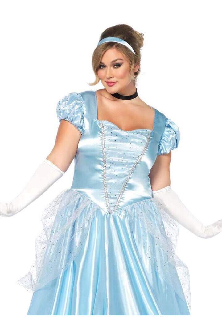 Leg Avenue Plus Classic Cinderella Costume in Blue 