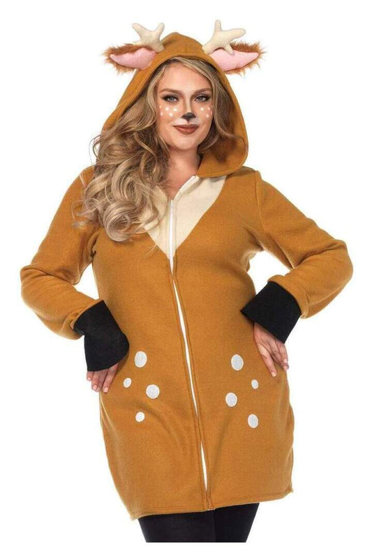 Leg Avenue Plus Cozy Fawn Costume in Brown 