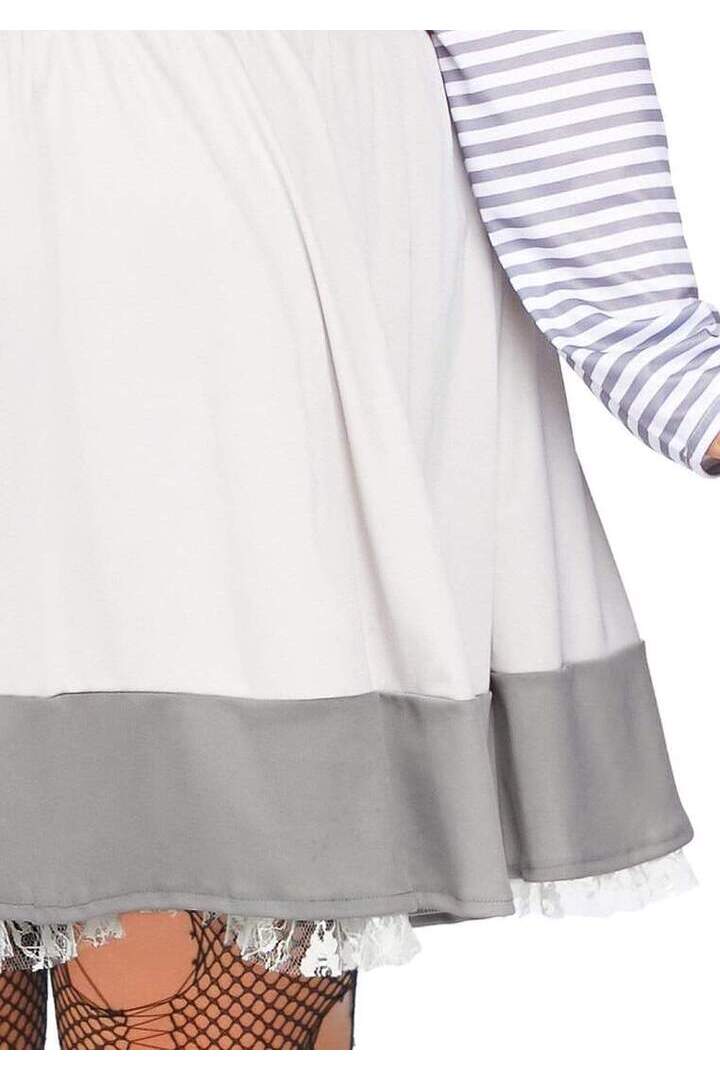 Leg Avenue Plus Creepy Clown Costume in Grey/Red 3
