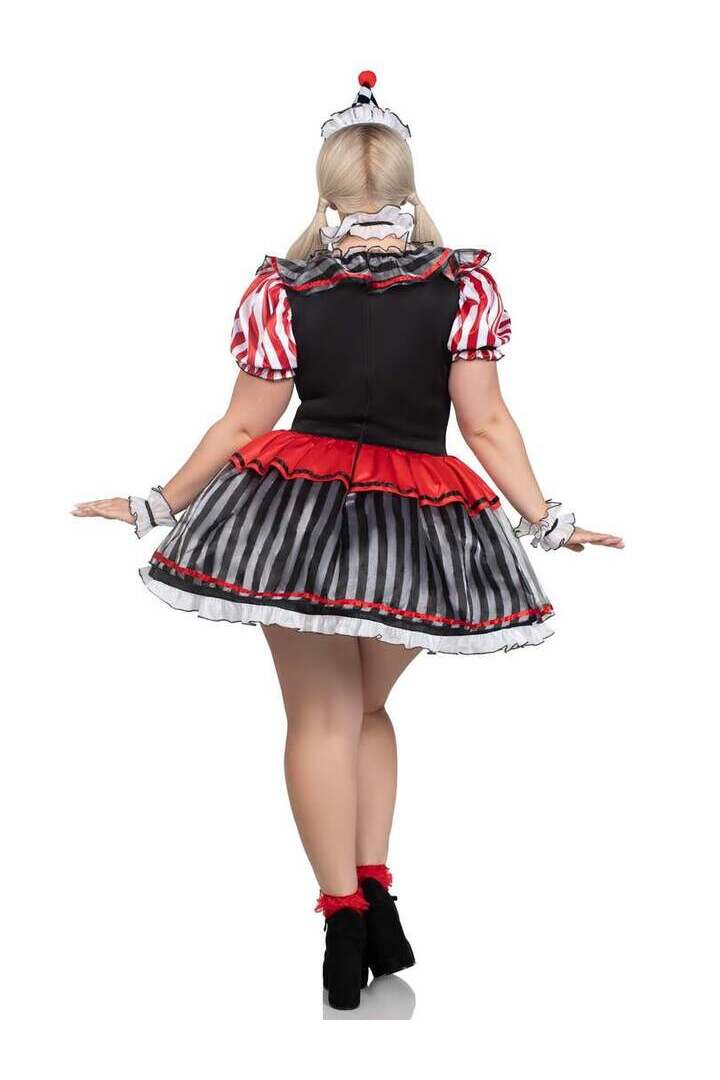 Leg Avenue Plus Darling Harlequin Costume in Black 5