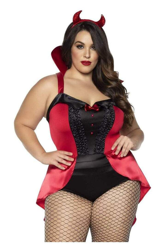Leg Avenue Plus Devilish Darling Costume in Red 