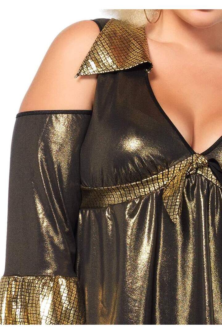 Leg Avenue Plus Disco Diva Costume in Gold 3