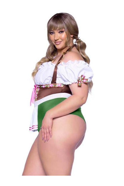 Leg Avenue Plus Flirty Fraulein Costume in Brown/Green 2
