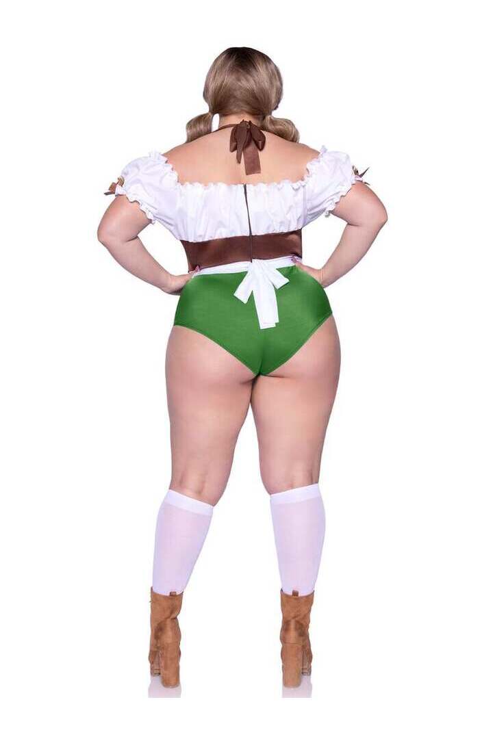 Leg Avenue Plus Flirty Fraulein Costume in Brown/Green 5