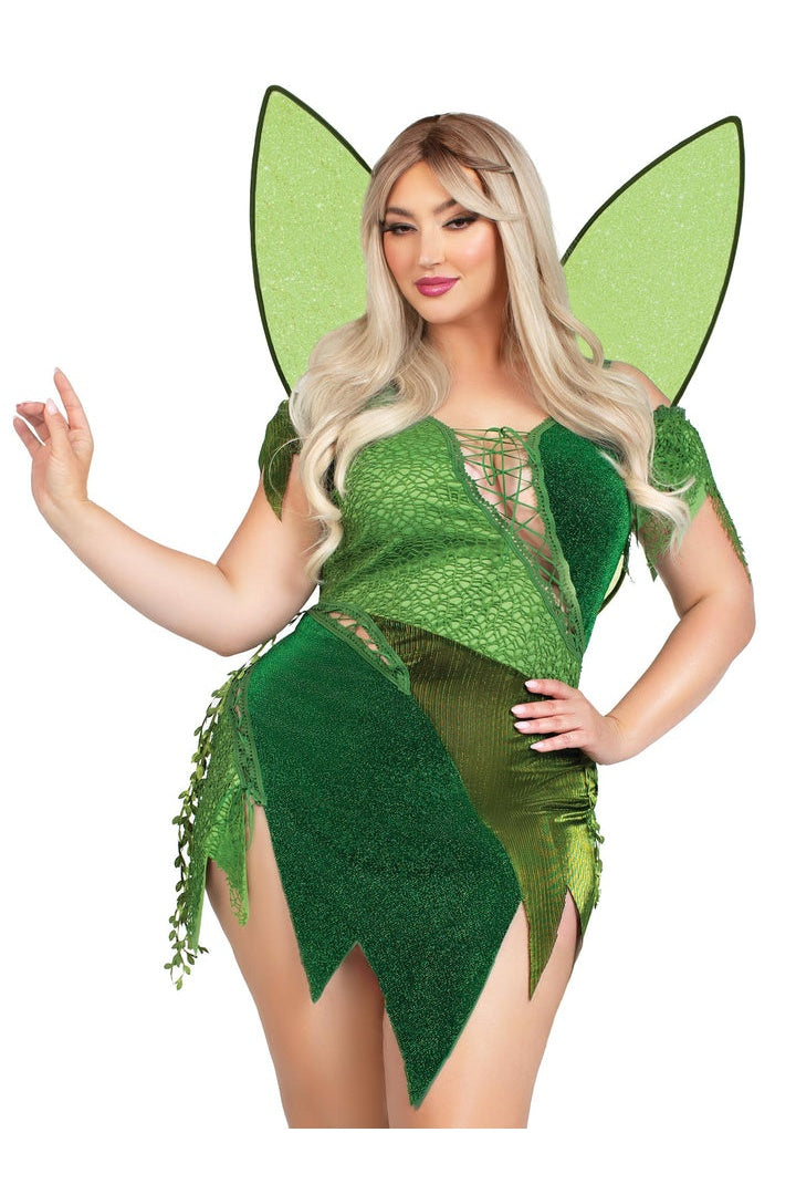 Leg Avenue Plus Forest Fairy Costume Green  5