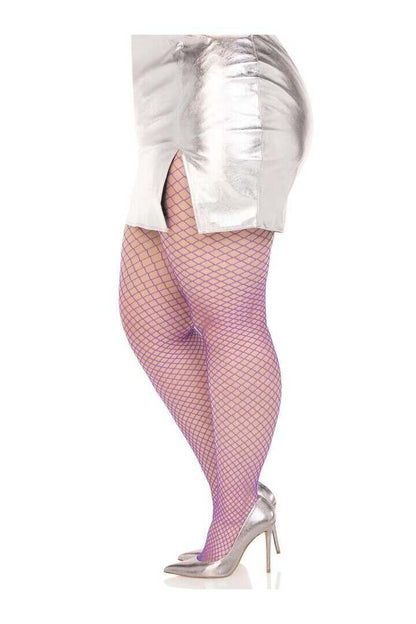 Leg Avenue Plus Gaia Spandex Net Industrial Tights in 1X/2X 12