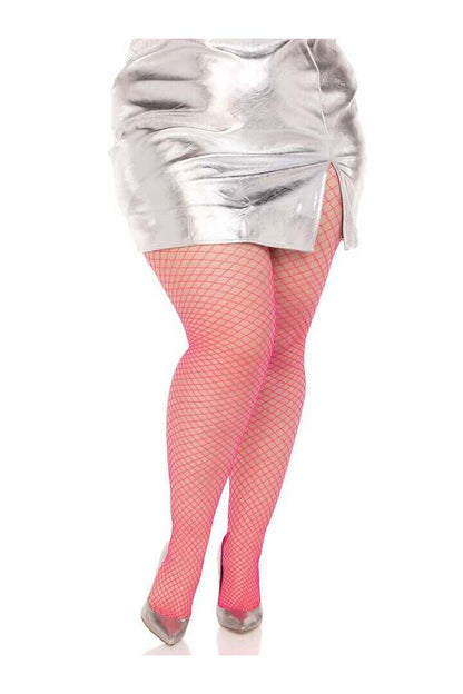 Leg Avenue Plus Gaia Spandex Net Industrial Tights in 1X/2X 14