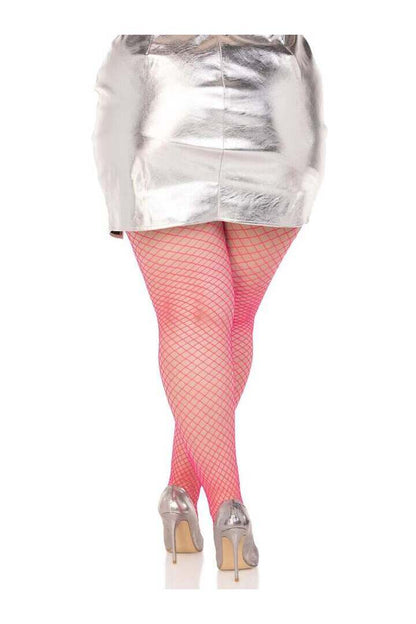 Leg Avenue Plus Gaia Spandex Net Industrial Tights in 1X/2X 15