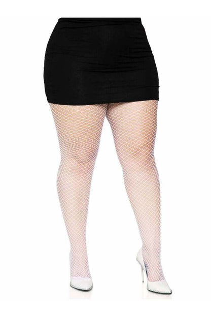 Leg Avenue Plus Gaia Spandex Net Industrial Tights in 1X/2X 3