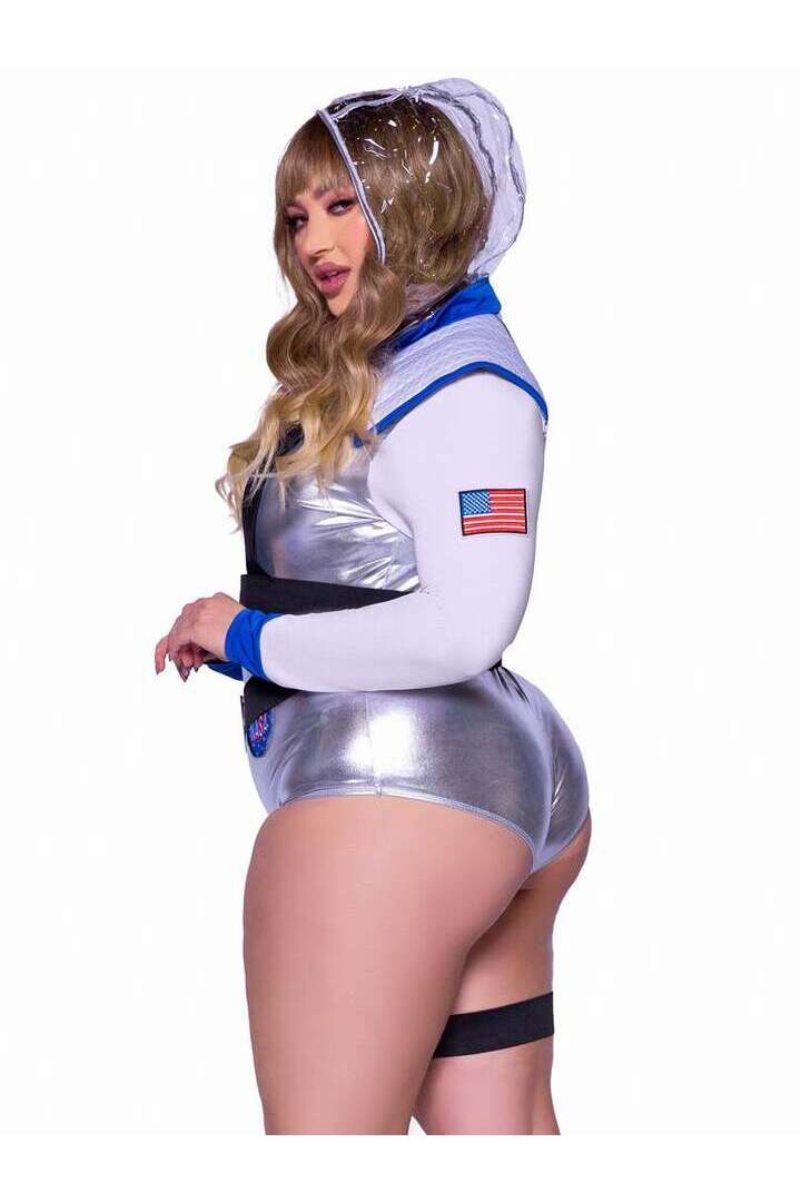 Leg Avenue Plus Galaxy Girl Costume in Silver 2