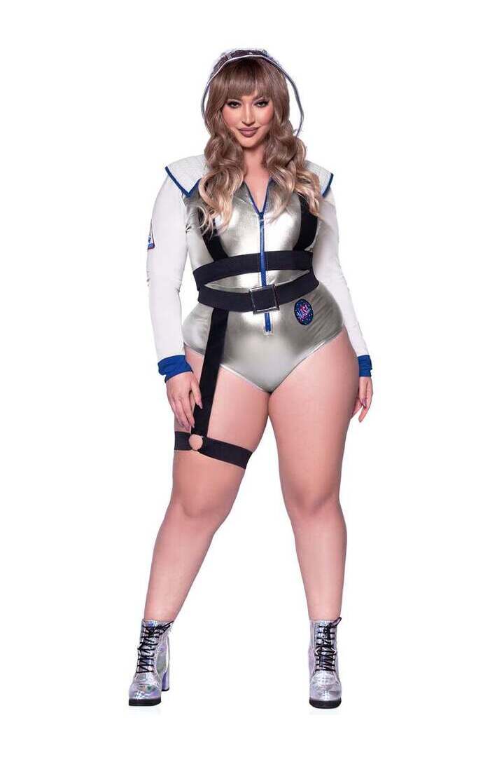 Leg Avenue Plus Galaxy Girl Costume in Silver 4