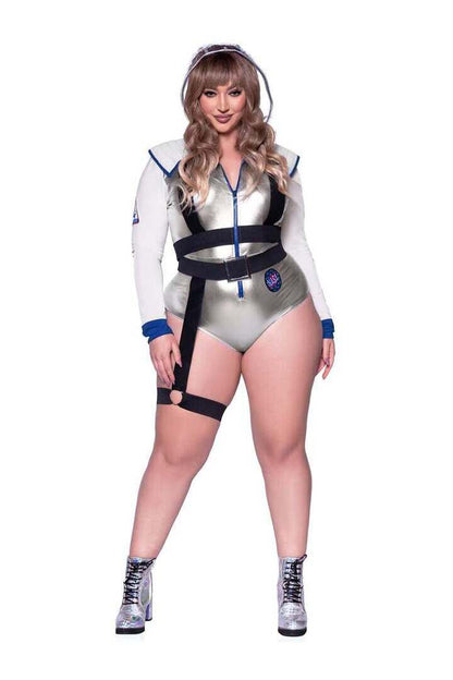 Leg Avenue Plus Galaxy Girl Costume in Silver 4