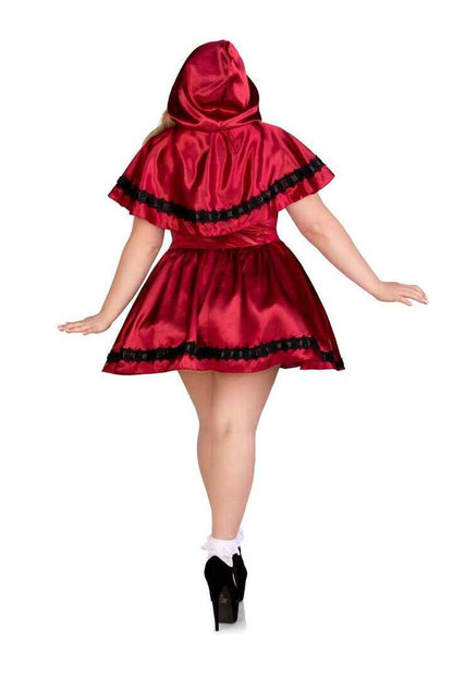 Leg Avenue Plus Gothic Red Riding Hood Costume in Red/White 6