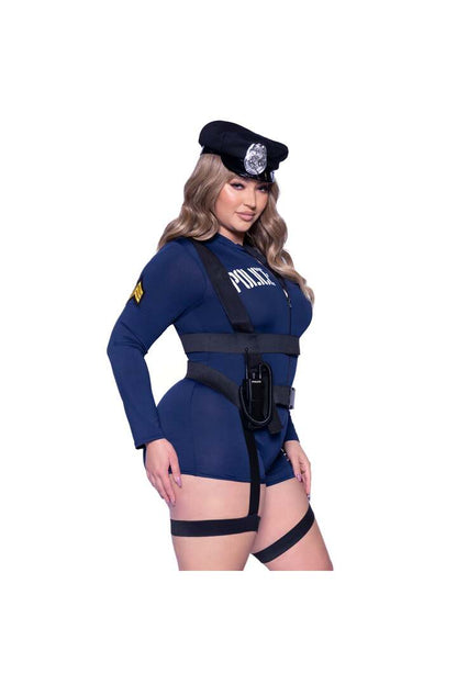 Leg Avenue Plus Handcuff Hottie Cop Costume Blue 2